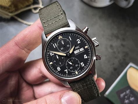 iwc spitfire pilot dimensions|iwc pilot spitfire chrono.